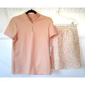 Chico's Zenergy Women's Skort & Shirt Set Peach NWT Size 4/6